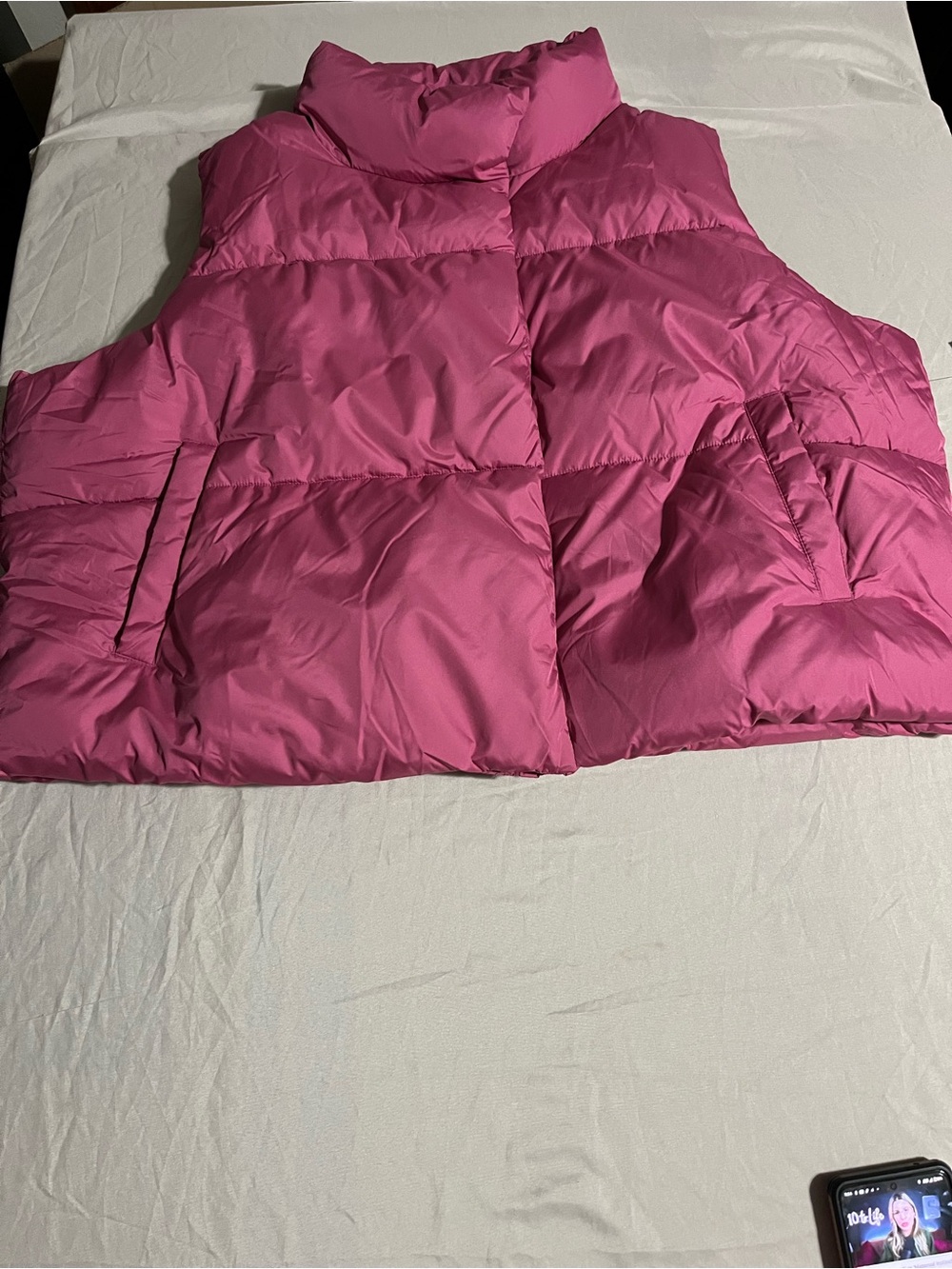 Old Navy Hot Pink Quilted Puffer Vest Women’s Size 2X NWT